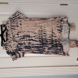 Johnny Was Mia Tie Dye Embroidered Tunic Top Pant Set Legging Outfit Xs X Small